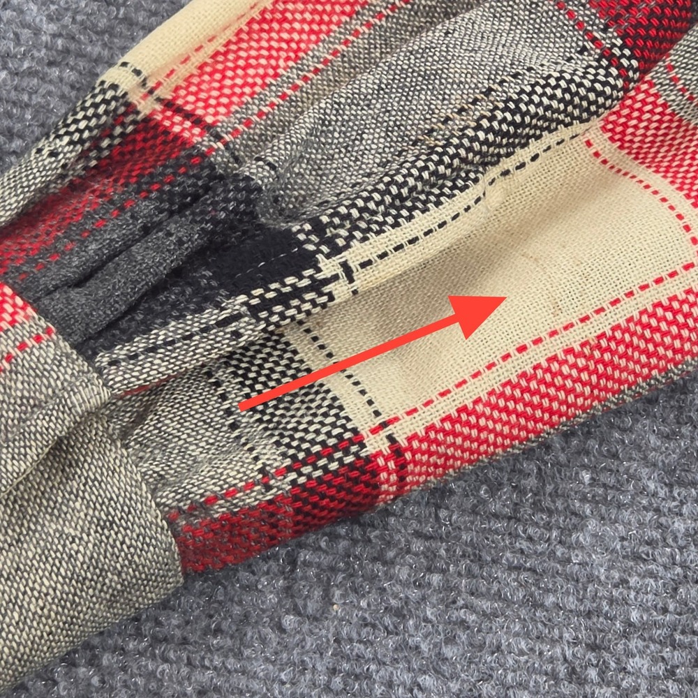 Pendleton 49er Shirt Jacket Womens L Red Gray Plaid Vintage 50s 60s Shacket - Picture 6 of 9